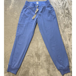 FIGS Zamora Jogger Scrub Pants Blue Pull On Drawstring W18SW2005 Women’s Small